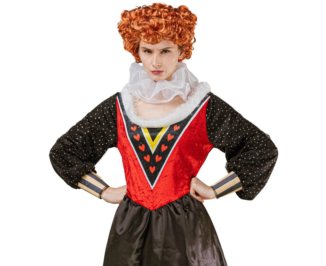 Role play-set for adult Heart Queen (dress, collar ), size S EOL